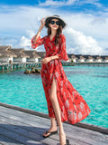 Amfeov-Beach Dress Women's Summer 2024 New Classy Elegant Bohemian Beach Travel Long Dress Holiday Dress