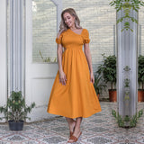 Amfeov Women Popular Wrapped Chest Solid Color Dress  Summer Slim-Fit Jumpsuit Maxi Dress