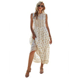 Amfeov Women’s Summer Floral Sleeveless A-Line Dress: Embrace Freshness