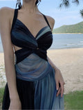 Amfeov-Thai Dress Summer Open Back Atmosphere Halterneck