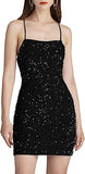 college halloween costume ideas Women's Shiny Velvet Sequin Low round Neck Tight Dress Short Pompom Dress