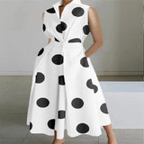 avant garde dress to impress Dress 2024 Summer New Commuter Fashion Polka Dot V-neck Women's Button Fishtail Skirt