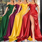 Amfeov Sexy Off The Shoulder Evening Party Long Dress Women A-Line Slim Waist Sleeveless Maxi Dress Female Backless Prom Wedding Dress