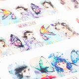 Amfeov 12 Designs Charm Anime Girl Nail Water Decals Goddess Winter Sticker Butterfly Fairy Sliders Manicure Accessories LYBN1657-1668