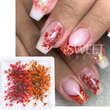 Amfeov 1Box 3D Nail Dried Flower Manicure Nail Art Decorations Natural Dry Flower Nail Art Beauty For Nails Supplies Charms Accessories