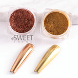 Amfeov Silver Gold Chrome Mirror Nails Glitter Powder Metallic Rubbing Dust Pigment Shiny Fine Flash Gorgeous Gel Polish Manicure Decor