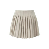 Amfeov Vintage A Line High Waist Skirt Women's Summer Pleated Skirt Mini Fashion Casual Lace Up Slim Skirt 2024