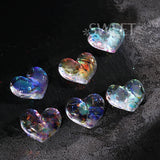 Amfeov 0.1g Fire Opal Crystal Sequins Nail Flakes Holographic Aurora Brocade Chrome Spangles Summer Feather Glitter Manicure Decoration