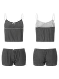 Back To School Amfeov Women Y2K Vintage 2 Piece Pajama Sets Dot Print Sleeveless Camisole and Elastic Shorts Club Streetwear Summer Clothes