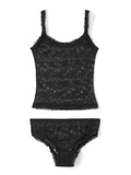 Amfeov Women 2 Pieces Sexy Lingerie Set Lace Mesh See-Through Sleeveless Cami Tops and G-string Panties Underwear Nightwear Suit Club