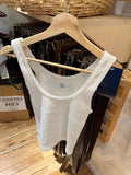 Amfeov Lace Trim White Tank Top for Woman Clothes Sleeveless Cotton Slim Vest Summer Camisole Casual Solid Simple Sweet All-match Basic