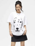 Back To School Amfeov Funny Dog Graphic T Shirts Streetwear Harajuku Oversized Tshirts for Women Casual Cutecore Short Sleeve Aesthetic Tops