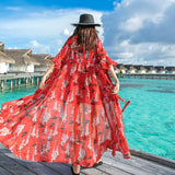 Amfeov-Beach Dress Women's Summer 2024 New Classy Elegant Bohemian Beach Travel Long Dress Holiday Dress