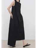 Amfeov Original Solid Color Irregular Long Dress