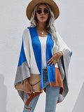 christmas outfit Amfeov Original Creation Contrast Color Striped Sweater Tops Cardigan Coats