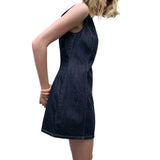 cold weather outfits Amfeov Women's New Long Dress Sleeveless Rear Zipper Fashionable Design denim mini dress