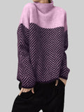 christmas outfit Amfeov Casual Loose High-Neck Sweater Tops