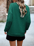 christmas outfit Amfeov Long Sleeves Loose Solid Color Round-Neck Pullovers Sweater