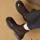 Amfeov Winter Shoes Black Platform Gothic Boots Women 2024 New Casual Back Zippers Women's Ankle Boots Women's Short Bootties