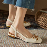 Amfeov Zapatos Mujer French Vintage Women Sandals Summer 2024 New Elegant Low Heel Shoes Lazy Casual Muller Shoes Designer Women Shoes