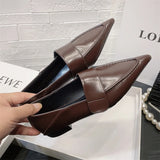 Amfeov Pointed Toe Flats Women Loafers Shoes Summer Casual Walking Shoes Designer 2024 New Sandals Brand Dress Retro Femme Zapatillas