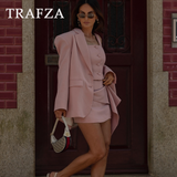 cold weather outfits Amfeov 2024 Spring Summer Solid Office Lady Suits Fashion Shrug Single Breasted Blazers+Short Slim Vests+Pleat Mini Short Skirts