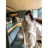 cold weather outfits Amfeov 2024 Autumn/Winter New Year Fox Fur Double-Sided Sheepskin Overcoat Women's Sheep Woolen Leather Jacket