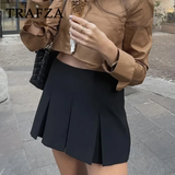 cold weather outfits Amfeov 2024 Spring Summer Women Casual Tierred Mini Skirts Fashion Vintage Solid High Wasit Ruffles Pleated Sexy Shorts Skirts