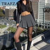 cold weather outfits Amfeov 2024 Spring Summer Women Casual Tierred Mini Skirts Fashion Vintage Solid High Wasit Ruffles Pleated Sexy Shorts Skirts