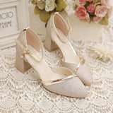 Amfeov Women Fashion High Quality Silver Wedding High Heel Shoes Female Golden Party Night Club Pumps for Spring