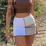 cold weather outfits Amfeov 2024 Spring Summer Sexy Women Skirts Fashion Nightclub Patchwork High Waist Chic Ladies Mini Skirts Streetwear Skirts