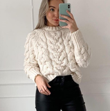 White Knitted Sweater 2022 Women Loose Casual Ladies Pullover Fashion Femme Chandails 2022 Autumn Winter Suéter Outwear