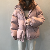 Amfeov Ladies Fashionable Winter Oversized Stand Collar Down Jacket Women 2024 New Warm Thick Loose Chic Parka Bread Padded Coat