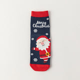 Amfeov 1 pair New Winter Warm Colorful kawaii Stereo Women Socks Soft Cotton Cute funny Santa Claus bear Socks For Girl Christmas Gift