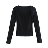 Christmas Gift PUWD Sexy Woman Solid Strapless Knitted Tops 2021 Spring Fashion Ladies Slim Streetwear Pullover Ladies Chic Knit Ribbed Top