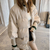 Christmas Gifts 2022 Winter Woman Jacket Corduroy Padded Coat Lady Parka Loose  Student Bread Clothing Thick Outerwear