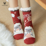 Christmas Gift Cute sheep cartoon ladies socks winter thick warm floor socks soft breathable sleep socks new year exquisite gift Christmas sock