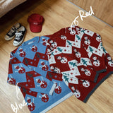 Christmas Gift Christmas Sweater Women Loose Lazy Outside Wear 2021 Winter New Snowflake Round Neck Red Blue Sweater Couple Christmas Sweaters