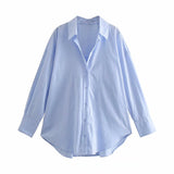 Christmas Gift Women Blouses Office Lady Cotton Oversize Plus Size Tops Pink White Blue Long Sleeve 2021 Spring Korean Fashion Shirts