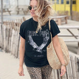 Amfeov Vintage Eagle Tee Women Graphic Rock n Roll Cotton T-shirt Tshirt Tops Femme Fashion Streetwear T-shirts 2022 Summer