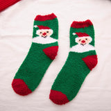 Amfeov Christmas Gift Women Sock Winter Warm Colorful kawaii Socks Soft Cotton Cute Santa Claus Deer Socks For Girl Christmas Gift socks