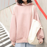 Japanese Style Kawaii Women Sweatshirts Winter Plus Velvet Jerseys Mujer Harajuku Hoodies Poncho Female Loose Casual Pullovers