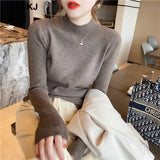 Christmas Gift Basic Turtleneck Slim Sweater Pullover Women Autumn winter Casual long Sleeve Sweater For women Female Chic Jumpers top