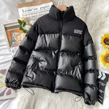 Amfeov-Winter New Jacket Long Sleeve Coat Clothes Women Tops Thick Warm Feminino Puffer Jacket Harajuku Feminina Zipper Chaqueta