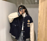 Amfeov spring and  summer new jacket women's tide loose Korean version of the all-match  baseball uniform jacket  Harajuku style 1202