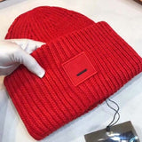 Amfeov Christmas Gift Winter Hats For Women Wool Blended Knit Wool Smiling Face Couple Cap Lady Thread Knitted Beanie Chapeau Femme шляпа женская 2024