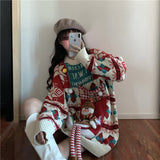 Christmas Gift Women's Sweaters 2021 New Lazy Christmas Sweater Loose Long Wear Long Sleeve Korean Fashion Pullover Women Winter Jumper Clothes
