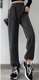Amfeov 2022 New Arrival Spring/Autumn Korean Style Women Ankle-Length Pants Casual Loose Cotton Corduroy Elastic Waist Harem Pants P113