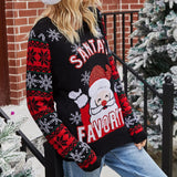 Amfeov Christmas Gift Christmas женские Cвитера Woman Sweaters Mujer Suéteres Sweater Pull Femme Christmas Santas  Pullovers O-neck Dropshipping