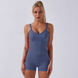 Amfeov Seamless Women Yoga Sets Female Sport Gym Suits Wear Running Clothes Women Fitness Sport Yoga Suit Sleeveless Bodysuit Clothing